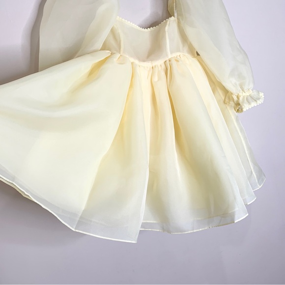 NEW Selkie The Baby Banana Puff Organza Mini Dress Sz XS - Picture 12 of 16